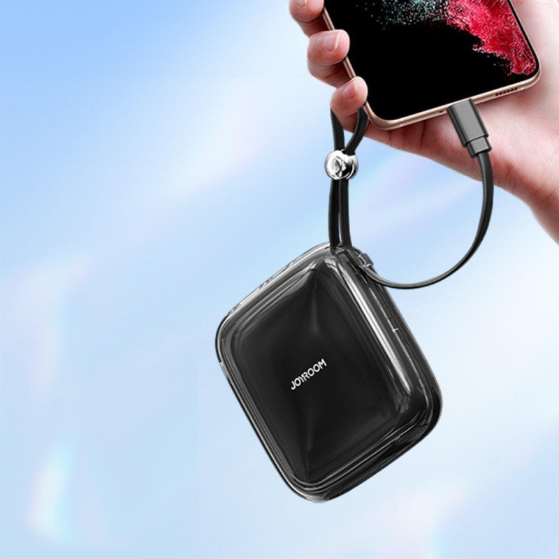 Powerbank 10000mAh Jelly Series 22,5W su USB-C kabeliu juodas