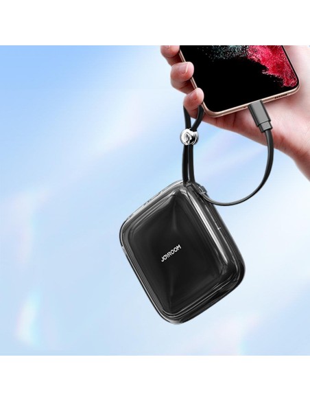 Powerbank 10000mAh Jelly Series 22,5W su USB-C kabeliu juodas Powerbank 10000mAh Jelly Series 22,5W su USB-C kabeliu juodas