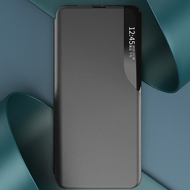 Dėklas su atvartu ir stovu Xiaomi 13 Lite Eco Leather, juodas