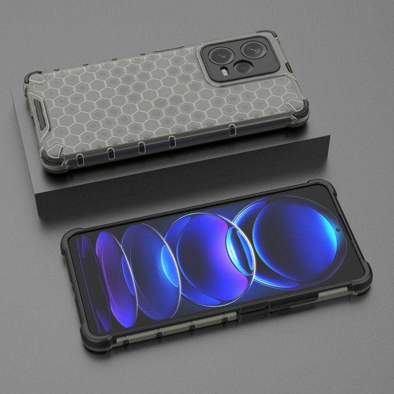 Šarvuotas hibridinis dėklas, skirtas Xiaomi Redmi Note 12 Pro+ Honeycomb juodas