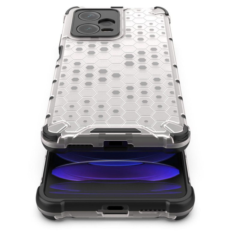 Šarvuotas hibridinis dėklas, skirtas Xiaomi Redmi Note 12 Pro+ Honeycomb juodas