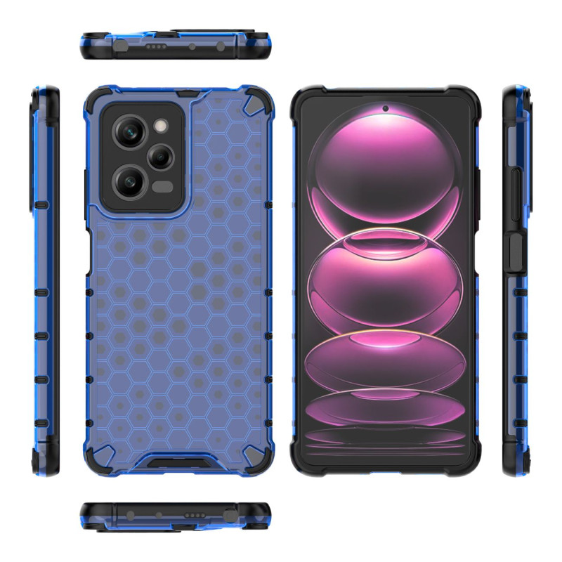 Šarvuotas hibridinis dėklas, skirtas Xiaomi Redmi Note 12 Pro / Poco X5 Pro 5G Honeycomb blue