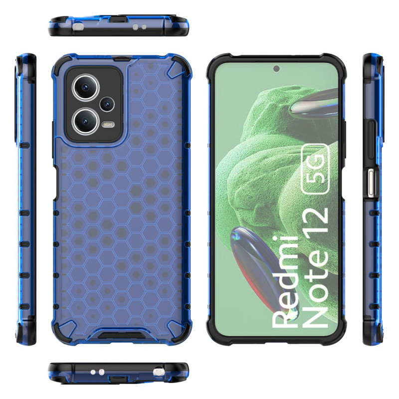 Šarvuotas hibridinis dėklas, skirtas Xiaomi Redmi Note 12 5G / Poco X5 5G Honeycomb blue