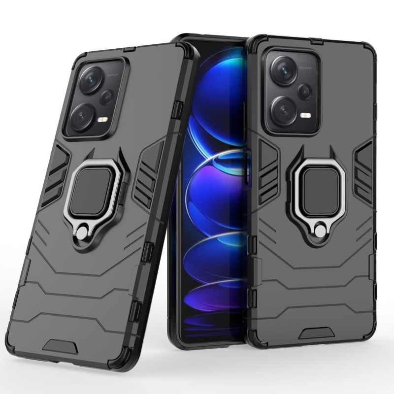Šarvuotas dėklas Xiaomi Redmi Note 12 Pro+ Ring Armor magnetiniam laikikliui, juodas