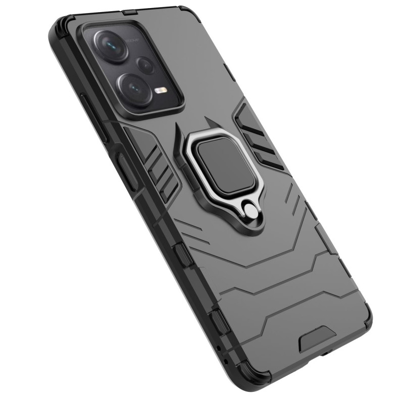 Šarvuotas dėklas Xiaomi Redmi Note 12 Pro+ Ring Armor magnetiniam laikikliui, juodas
