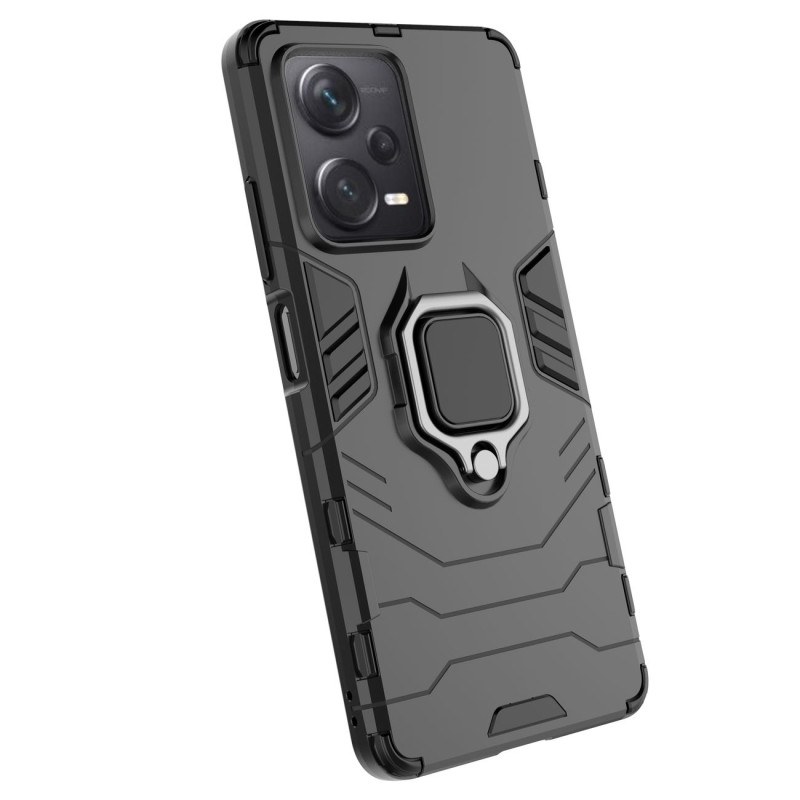 Šarvuotas dėklas Xiaomi Redmi Note 12 Pro+ Ring Armor magnetiniam laikikliui, juodas