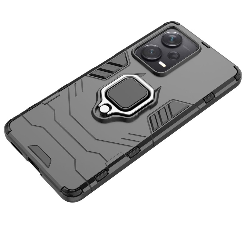 Šarvuotas dėklas Xiaomi Redmi Note 12 Pro+ Ring Armor magnetiniam laikikliui, juodas