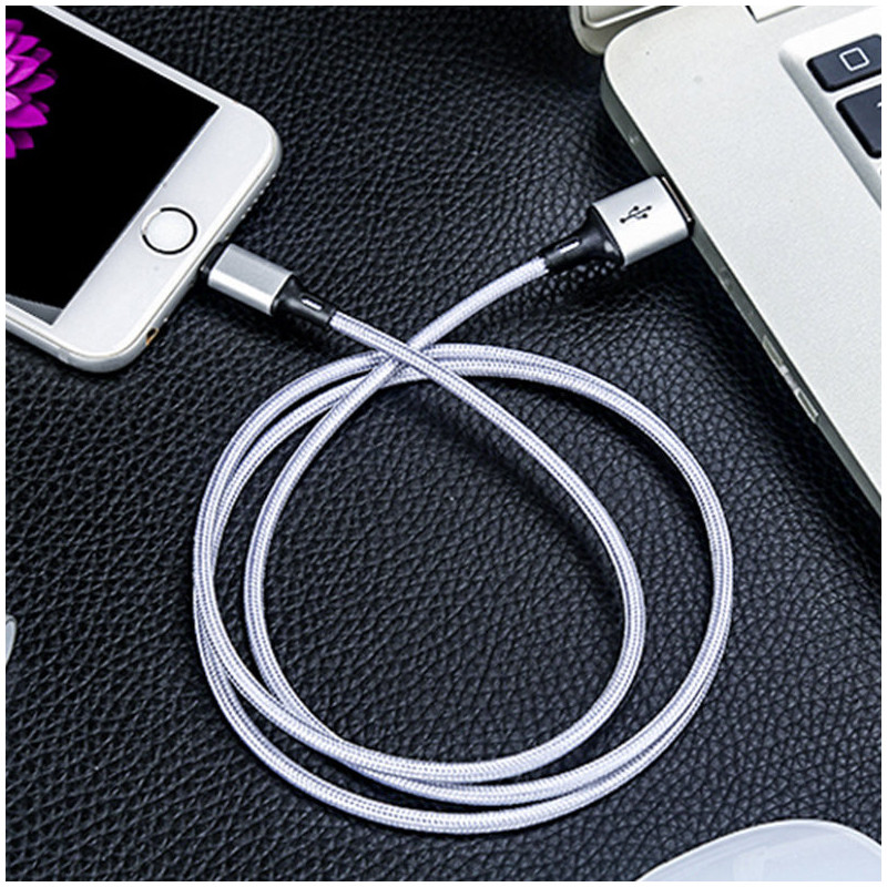 Kabelis USB laidas Iphone Lightning 2.4A 2m baltas