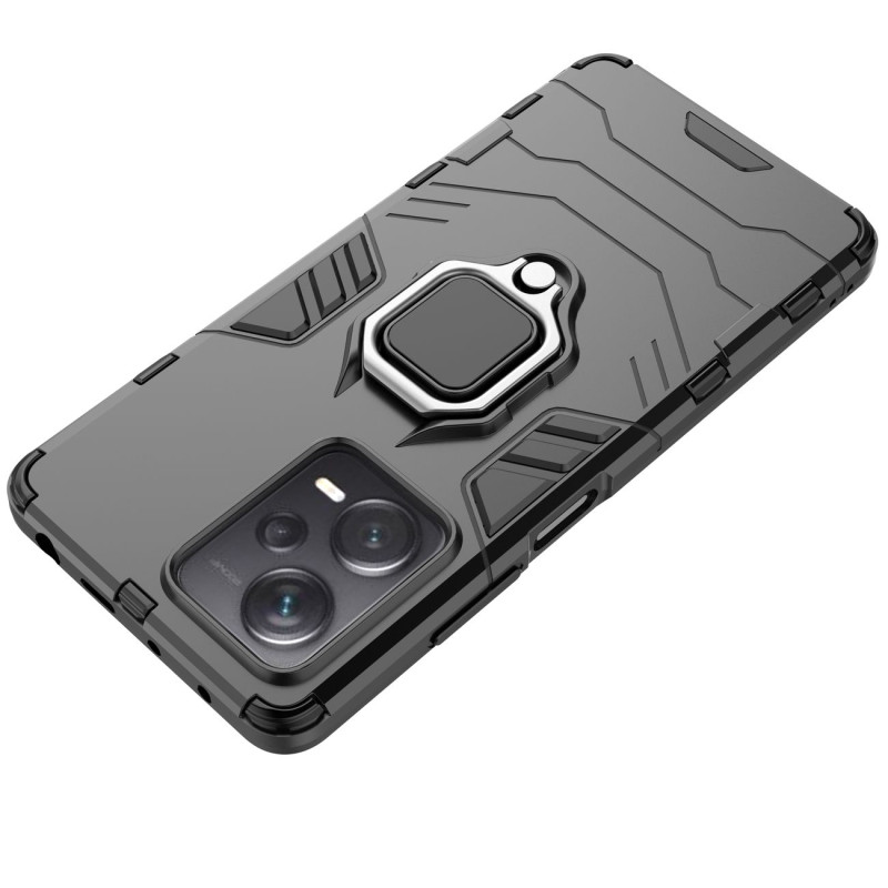 Šarvuotas dėklas Xiaomi Redmi Note 12 Pro+ Ring Armor magnetiniam laikikliui, juodas