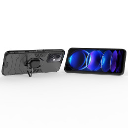 
Šarvuotas dėklo dangtelis, skirtas Xiaomi Redmi Note 12 5G / Poco X5 5G žiedinio šarvų magnetinis laikiklis juodas
