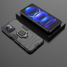 
Šarvuotas dėklo dangtelis, skirtas Xiaomi Redmi Note 12 5G / Poco X5 5G žiedinio šarvų magnetinis laikiklis juodas
