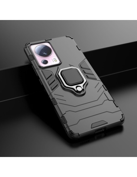 
Šarvuotas dėklas Xiaomi 13 Lite, Ring Armor magnetinis laikiklis, juodas
