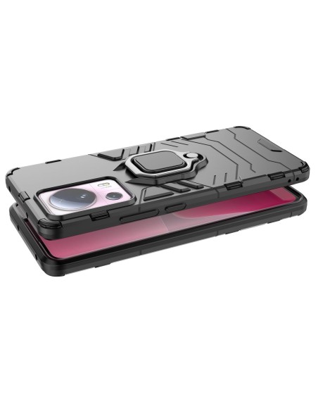 
Šarvuotas dėklas Xiaomi 13 Lite, Ring Armor magnetinis laikiklis, juodas
