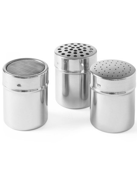 Virtuvinis dozatorius su sieteliu cukraus pudrai, nerūdijančio plieno, sk. 55 mm aukščio 75 mm - Hendi 631300