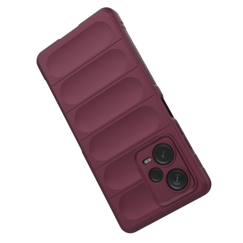 Lankstus dangtelis Xiaomi Redmi Note 12 Pro+ Magic Shield Case bordo spalvos