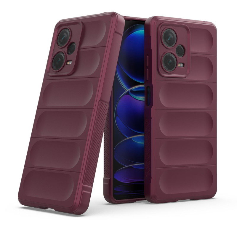 Lankstus dangtelis Xiaomi Redmi Note 12 Pro+ Magic Shield Case bordo spalvos
