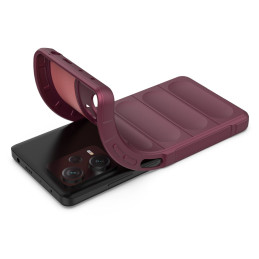 
Lankstus dangtelis Xiaomi Redmi Note 12 Pro+ Magic Shield Case bordo spalvos
