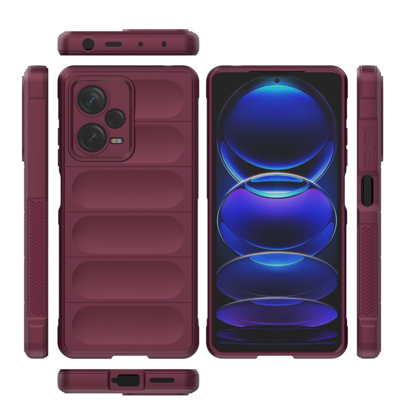 Lankstus dangtelis Xiaomi Redmi Note 12 Pro+ Magic Shield Case bordo spalvos