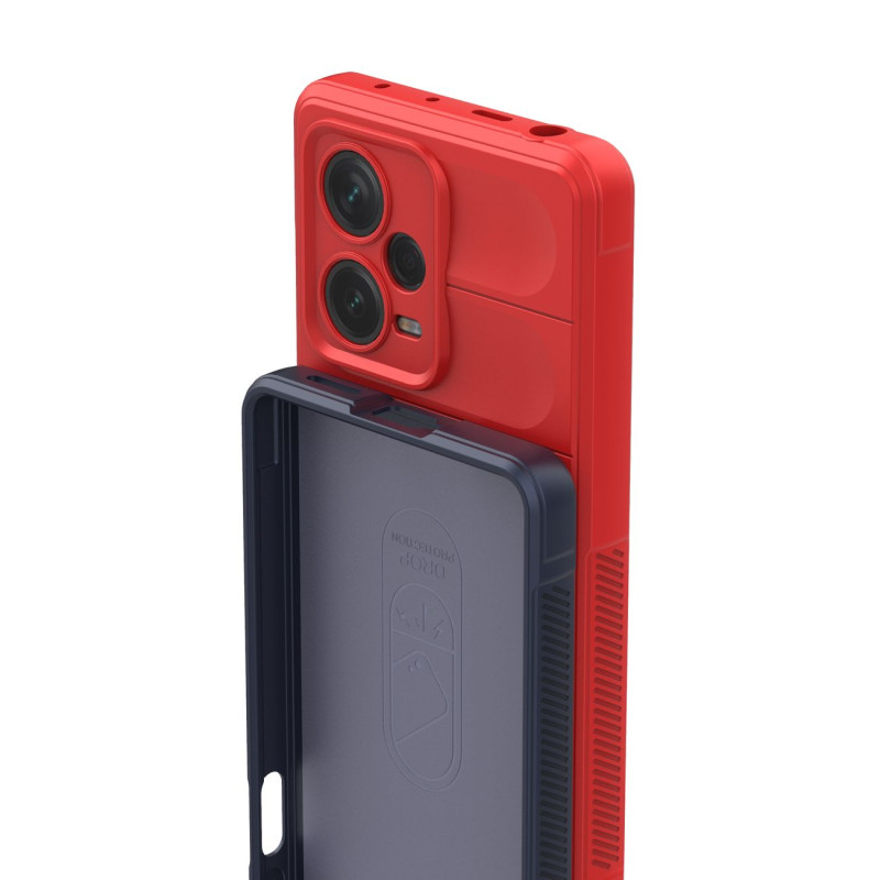 Lankstus dangtelis Xiaomi Redmi Note 12 Pro+ Magic Shield Case, raudonas