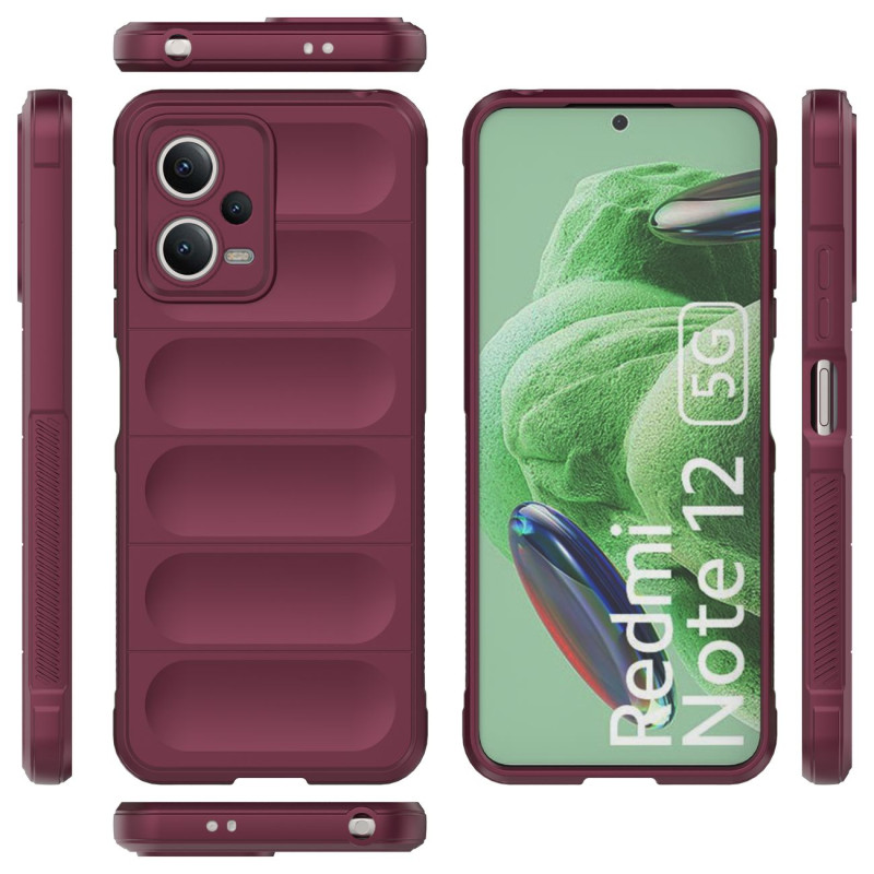 Lankstus dangtelis, skirtas Xiaomi Redmi Note 12 5G / Poco X5 5G Magic Shield Case Burgundy