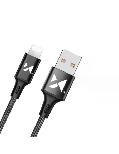 Kabelis USB laidas Iphone Lightning 2.4A 2m juodas Kabelis USB laidas Iphone Lightning 2.4A 2m juodas
