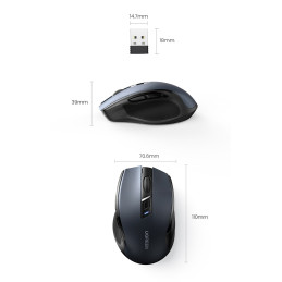 
Optinė pelė belaidė pelė USB 2.4GHz / Bluetooth 5.0 4000 DPI juoda
