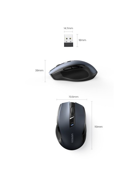 Optinė pelė belaidė pelė USB 2.4GHz / Bluetooth 5.0 4000 DPI juoda
 
Optinė pelė belaidė pelė USB 2.4GHz / Bluetooth 5.0 4000 DPI juoda