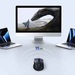 
Optinė pelė belaidė pelė USB 2.4GHz / Bluetooth 5.0 4000 DPI juoda
