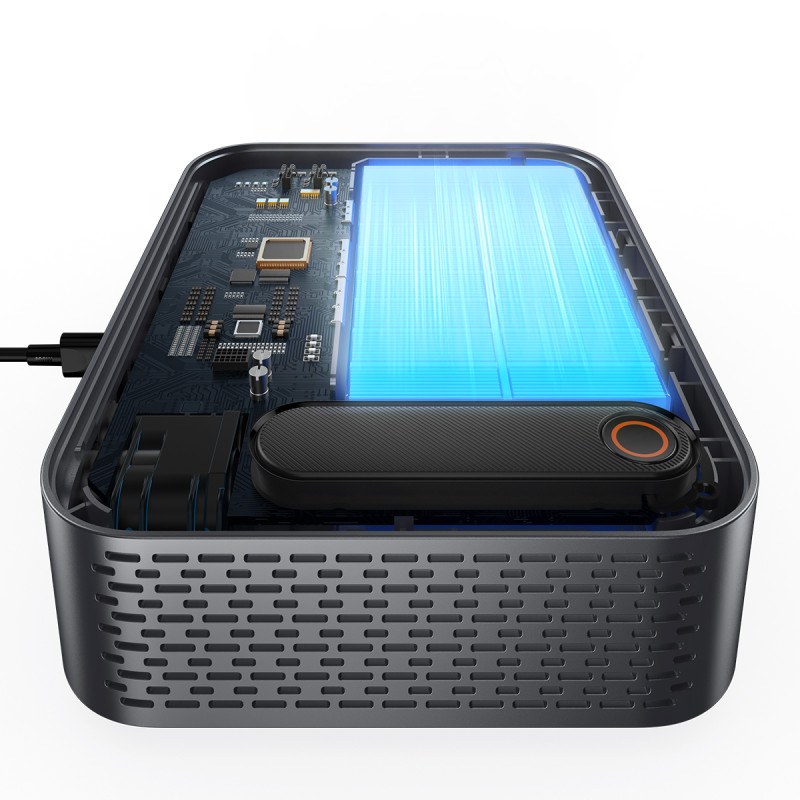 „3 viename“ USB maitinimo blokas USB-C „Jump Jump Starter“, skirtas automobiliui 3000A žibintuvėlis, juodas