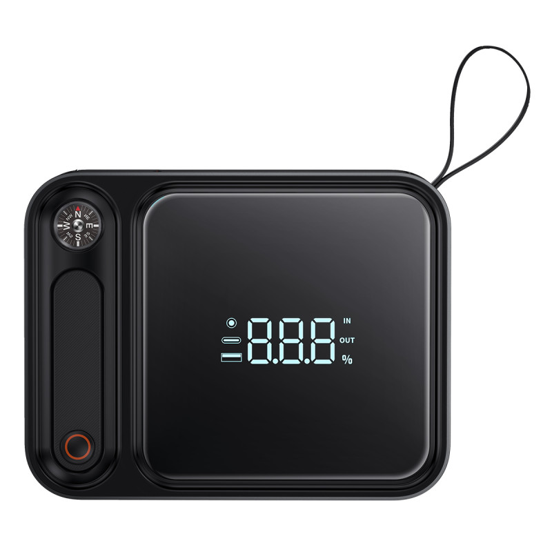 „3 viename“ USB maitinimo blokas USB-C „Jump Jump Starter“, skirtas automobiliui 3000A žibintuvėlis, juodas