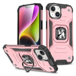
Šarvuotas dėklas su pirštų laikikliu iPhone 15 Ring Armor, rožinis auksas
