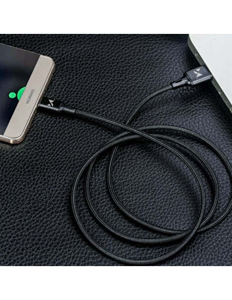 Kabelis USB laidas Iphone Lightning 2.4A 2m juodas Kabelis USB laidas Iphone Lightning 2.4A 2m juodas