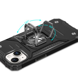 
Šarvuotas dėklas su pirštų laikikliu iPhone 15 Ring Armor, rožinis auksas
