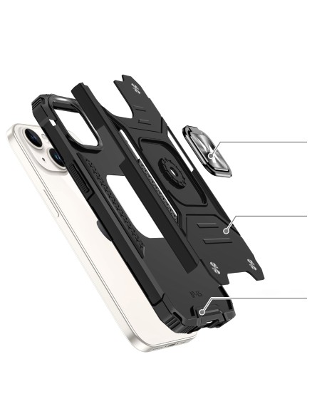 Šarvuotas dėklas su pirštų laikikliu iPhone 15 Plus Ring Armor, sidabrinis
 
Šarvuotas dėklas su pirštų laikikliu iPhone 15 Plus Ring Armor, sidabrinis