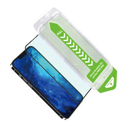 
9H grūdintas stiklas skirtas iPhone 15 Pro Premium Glass ekranui su tvirtinimo rėmeliu, juodas
