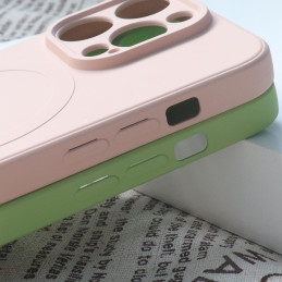 
Silikoninis dėklas su MagSafe, skirtas iPhone 15 Pro Max silikoninis dėklas, pilkas
