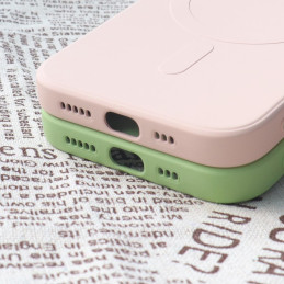 
Silikoninis dėklas su MagSafe, skirtas iPhone 15 Pro Max silikoninis dėklas, pilkas
