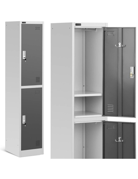2 durų metalinė socialinė rakinama spintelė su raktinėmis spynomis 2 durų metalinė socialinė rakinama spintelė su raktinėmis spynomis