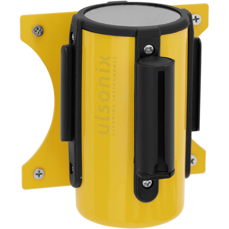 Metalinė sieninė kasetė su 2 m geltonai juoda įspėjamąja juosta