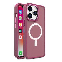 
Magnetinis dėklas su MagSafe, skirtas iPhone 15 Plus, bordo spalvos dirželio skylės
