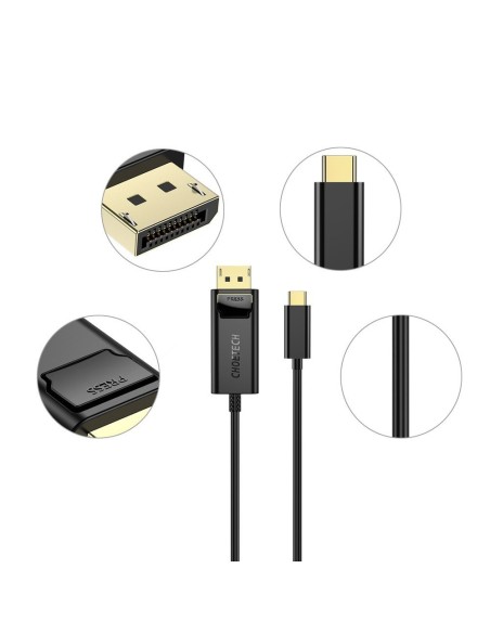 Adapterio laidas su USB Type C – 4K ekrano prievadas, 1,8 m juodas Adapterio laidas su USB Type C – 4K ekrano prievadas, 1,8 m juodas