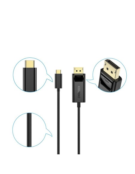Adapterio laidas su USB Type C – 4K ekrano prievadas, 1,8 m juodas Adapterio laidas su USB Type C – 4K ekrano prievadas, 1,8 m juodas