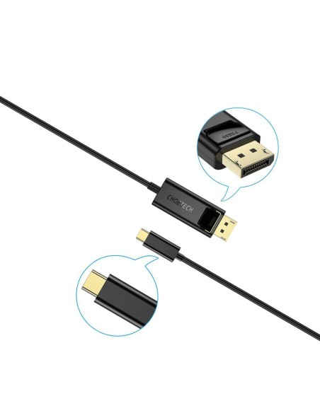 Adapterio laidas su USB Type C – 4K ekrano prievadas, 1,8 m juodas Adapterio laidas su USB Type C – 4K ekrano prievadas, 1,8 m juodas