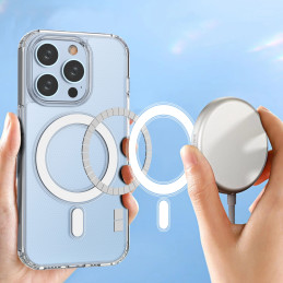 
Lankstus magnetinis gelio dėklas iPhone 15 Pro su MagSafe, skaidrus
