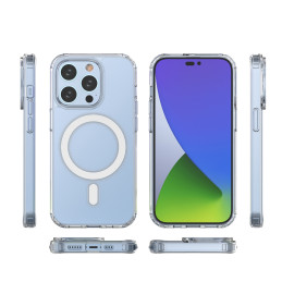 
Lankstus magnetinis gelio dėklas iPhone 15 Pro su MagSafe, skaidrus

