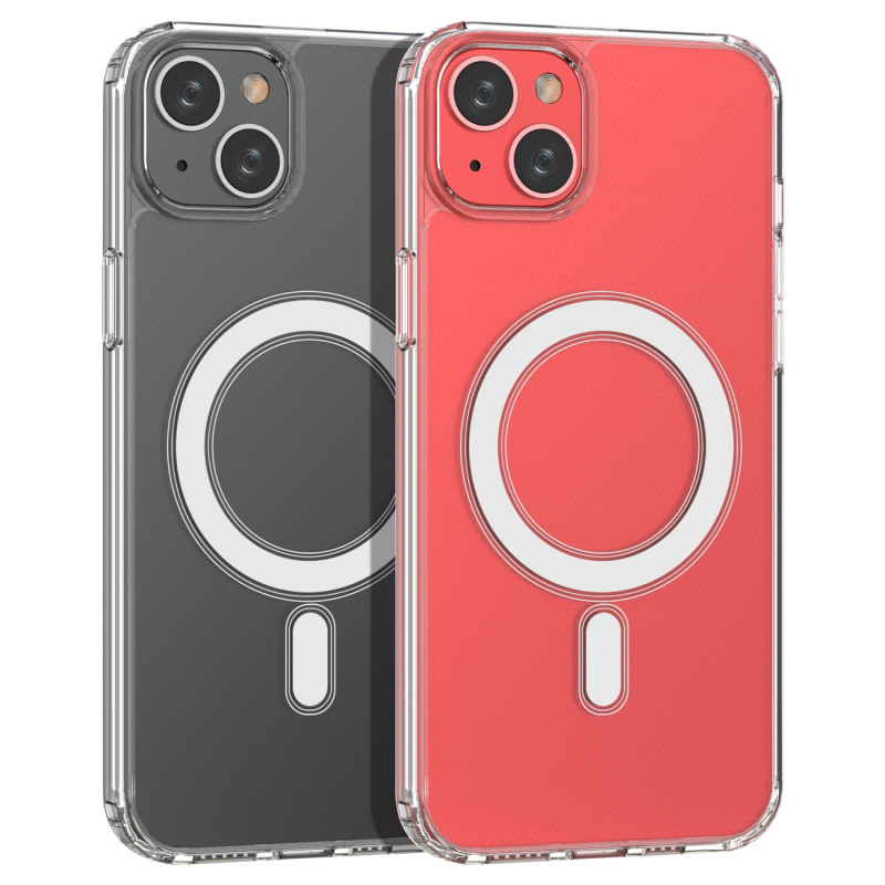 Lankstus gelio dėklas iPhone 15 Plus magnetinis su MagSafe skaidriu