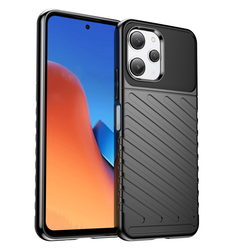 
Šarvuotas lankstus dėklo dangtelis Xiaomi Redmi 12 Thunder Case, juodas
