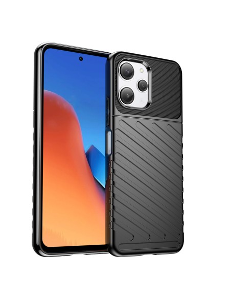 
Šarvuotas lankstus dėklo dangtelis Xiaomi Redmi 12 Thunder Case, juodas
