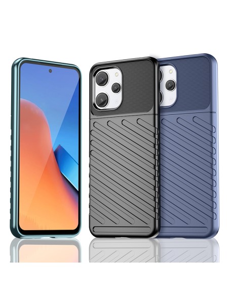 
Šarvuotas lankstus dėklo dangtelis Xiaomi Redmi 12 Thunder Case, juodas
