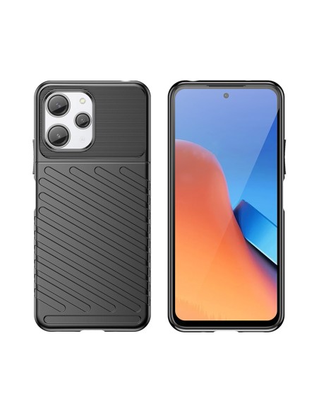 
Šarvuotas lankstus dėklo dangtelis Xiaomi Redmi 12 Thunder Case, juodas
